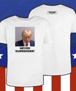 Trump Never Surrender Women’s Heritage Cropped Shirt