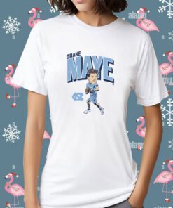 UNC Football Drake Maye Caricature T-Shirt