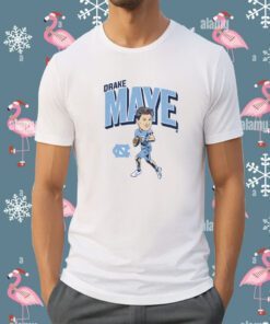 UNC Football Drake Maye Caricature T-Shirt