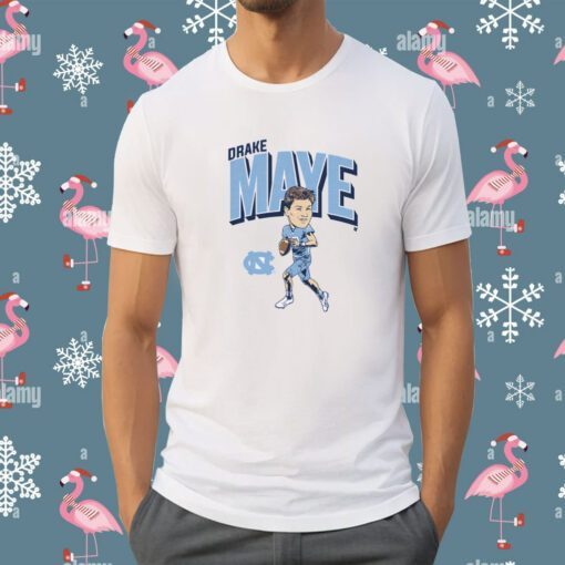 UNC Football Drake Maye Caricature T-Shirt