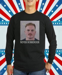 Zach Bryan Never Surrender Mugshot Hoodie Shirt