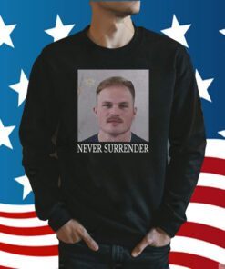 Zach Bryan Never Surrender Mugshot Shirt