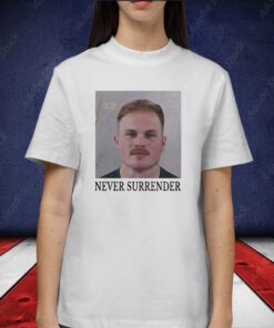 Zach Bryan Never Surrender Mugshot Tee Shirt