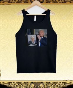 Donald Trump Shows Off Trump Mugshot Never Surrender Sticker