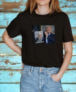 Donald Trump Shows Off Trump Mugshot Never Surrender V-Neck Shirt