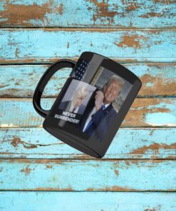 Donald Trump Shows Off Trump Mugshot Never Surrender V-Neck Shirt
