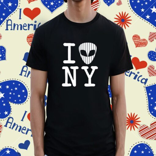 I Alien NY New York Baseball Shirt