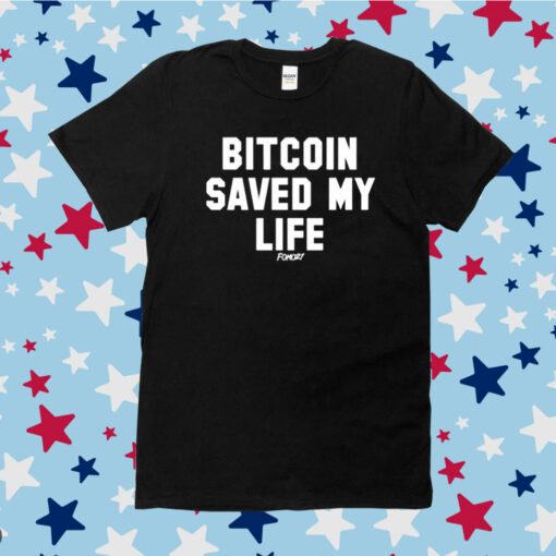 Isabella Wearing Bitcoin Saved My Life Shirt