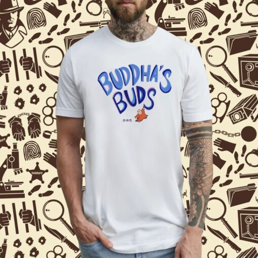 Tommy Smokes Wearing Buddha's Buds T-Shirt