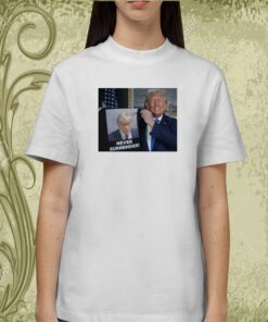 Trump Shows Off Mugshot Never Surrender Hoodie Shirt