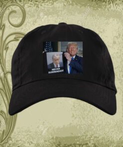 Trump Shows Off Mugshot Never Surrender Hoodie Shirt