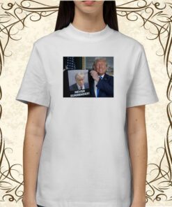 Trump Shows Off Trump Mugshot Never Surrender Long Sleeve Shirt