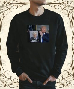 Trump Shows Off Trump Mugshot Never Surrender Long Sleeve Shirt