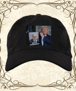 Trump Shows Off Trump Mugshot Never Surrender Long Sleeve Shirt