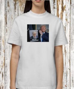 Trump Shows Off Trump Mugshot Never Surrender Sweatshirt