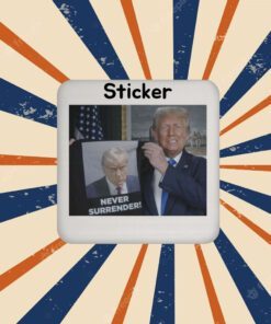 Donald Trump Shows Off Mugshot Never Surrender Shirt