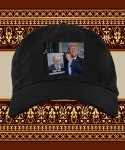 Trump Shows Off Trump Mugshot Never Surrender Hat