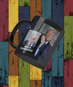 Trump Shows Off Trump Mugshot Never Surrender Tank Top Shirt