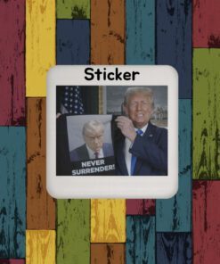 Trump Shows Off Trump Mugshot Never Surrender Tank Top Shirt