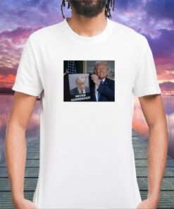 Trump Shows Off Trump Mugshot Never Surrender Youth Shirt