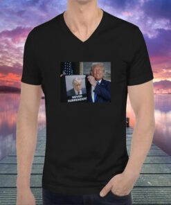 Trump Shows Off Trump Mugshot Never Surrender Youth Shirt
