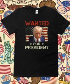 Wanted Donald Trump For President 2024 USA Flag Shirt