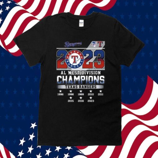 Texas Rangers Al West Champs 2023 Tee Shirt