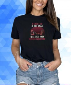 A Good Kick In The Balls Will Solve Your Gender Confusion Deadpool Shirt
