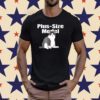 Alan Roberts Wearing Plus-Size Model Cade Cat T-Shirt