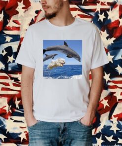 Dog Swimming With Dolphin New Shirt