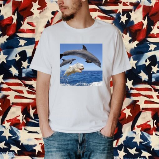 Dog Swimming With Dolphin New Shirt