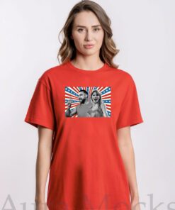 Fan Wearing A Taylor Swift X Travis Kelce T-Shirt