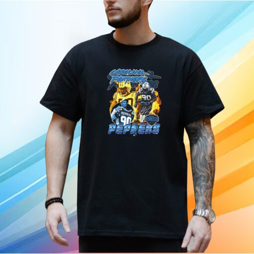 Julius Peppers Carolina Panthers Mitchell Ness 2023 Hall Of Honor T-Shirt