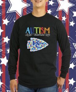 Kansas city Chiefs NFL autism awareness accept understand love T-Shirt