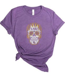 LSU Football: Sugar Skull T-Shirt