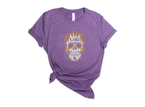 LSU Football: Sugar Skull T-Shirt