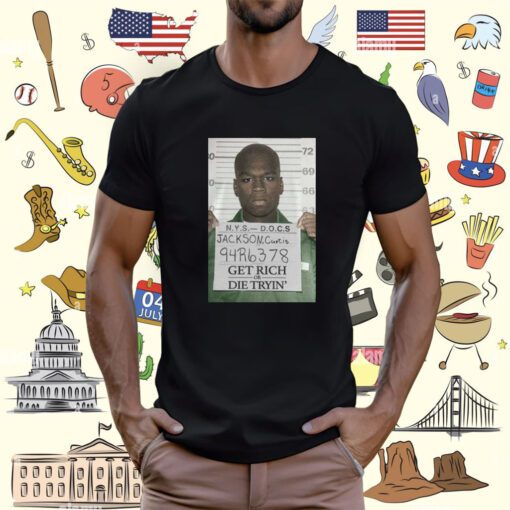 Official Mug Shot Jackson 50 Cent Get Rich Or Die Tryin T-Shirt