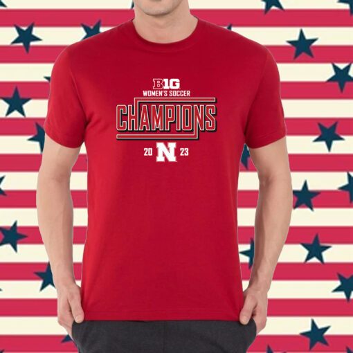 Nebraska Huskers 2023 Big Ten Women’s Soccer Regular Season Champions Locker Room T-Shirt