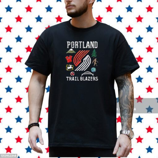 Portland Trail Blazers Nba X Market Claymation T-Shirt