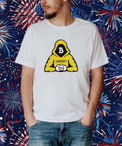 Ran Neuner Wearing Bitcoin Degen Man T-Shirt