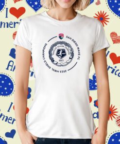 San Diego Wave FC 2023 Shield Champs Circle T-Shirt