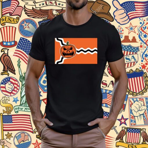 St. Louis Flag Halloween Pumpkin T-Shirt