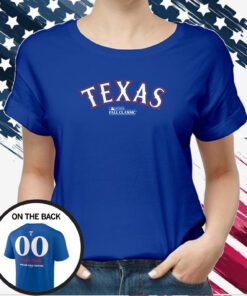 Texas Rangers 2023 American League Champions Custom Name Number Shirt