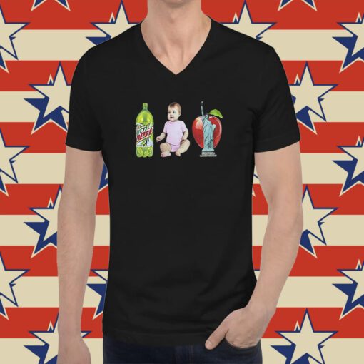 The Lana Mtn Dew Baby Apple Statue Of Liberty T-Shirt