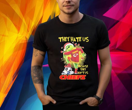 They Hate Us Because They Ain’t Us Kansas City Chief Grinch Santa Christmas 2023 T-Shirt