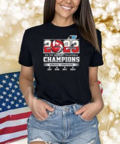 2023 Big Ten Women’s Volleyball Champions Nebraska Cornhuskers T-Shirts