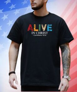 Alive In Christ Print Casual Shirt