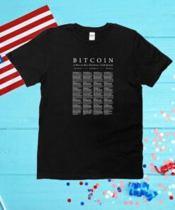 Bitcoin A Peer-To-Peer Electronic Cash System Unisex Shirts