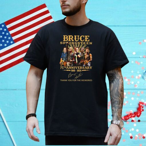 Bruce Springsteen 75th Anniversary 1949 – 2024 Thank You For The Memories Shirt