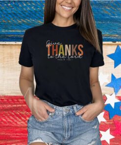 Casual Give Thanks To The Lord Printed Shirt